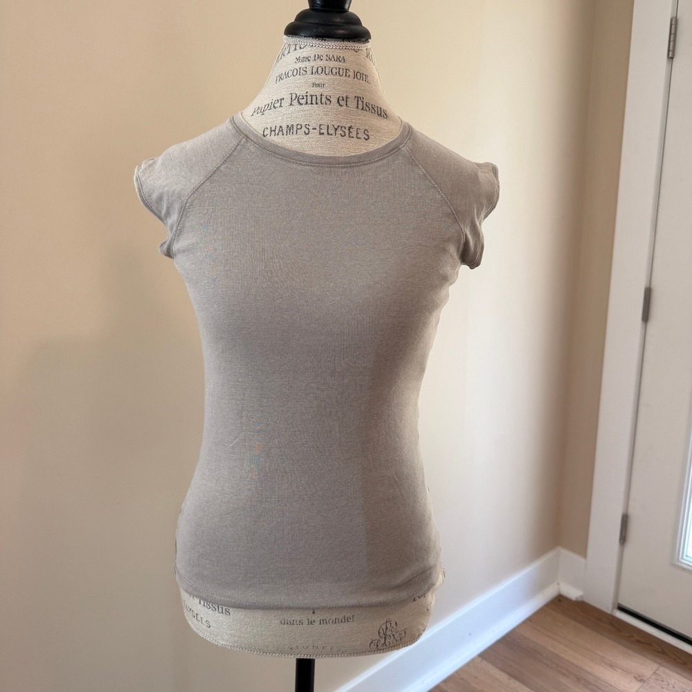 Zara Women's Gray Cap Sleeve Knit Shirt Size S